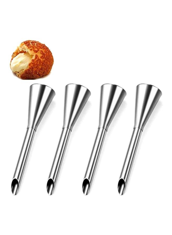 4-Piece Cake Decorating Tip Set Silver 3inch - v1615306952/N40566489A_2