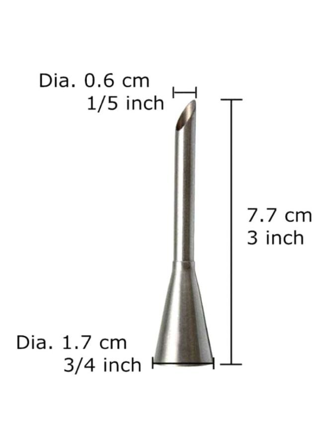 بيوينتي طقم أقماع تزيين الكعك من 4 قطع فضي 3بوصة  - Image 3