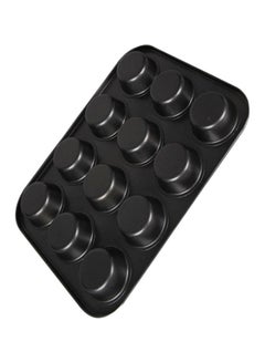 12-Hole Muffin Pan Cupcake Mould Black 35x26.5x2.8cm - v1615306966/N20630695A_3