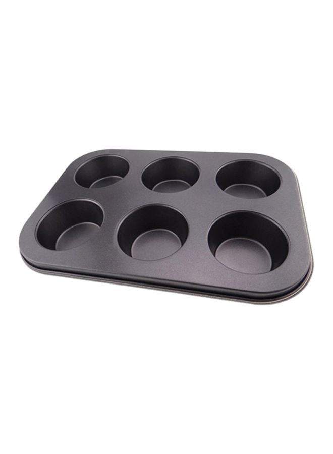 شاربدو قالب كيك المافن مزوّد بـ 6 فتحات أسود 26.5x18.5سم - Image 2