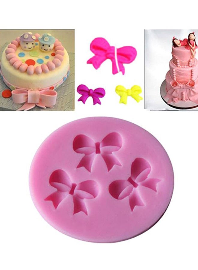 شاربدو قالب خبز على شكل عقدة بتصميم فراشة وردي/أخضر/أرجواني 5.8x5سم - Image 4