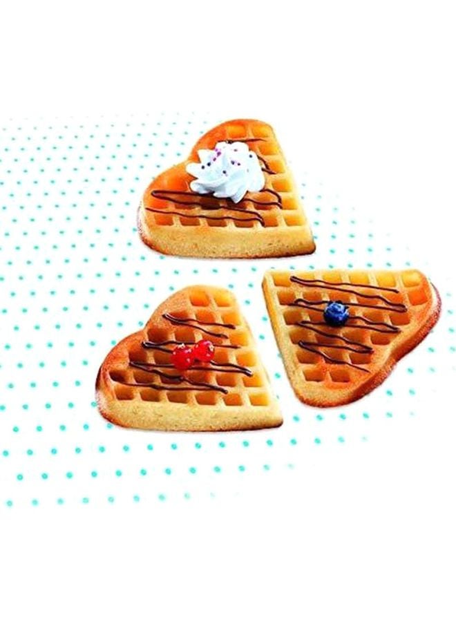 Tefal - Heart-Shaped Silicone Waffle Mould Red 16x236x228mm - Image 1