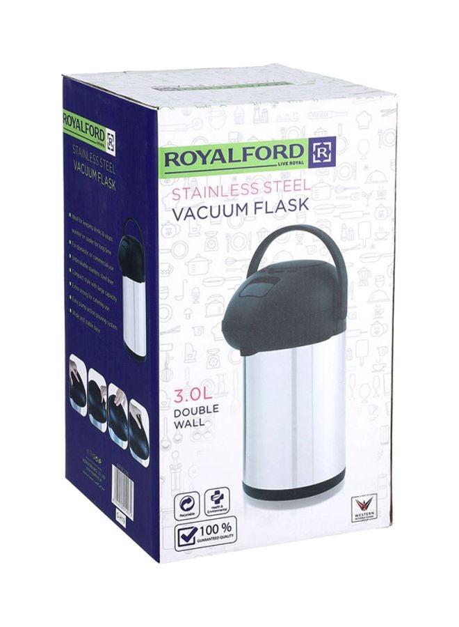 Royalford RF8336 3L Double wall Stainless Steel Vacuum Flask - Coffee Heat Insulated Thermos for Keeping Hot/Cold Retention, Double-Wall for Coffee, Hot Water, Tea, Beverage | Ideal for Commercial & Outings Silver/Black - v1615308946/N13337998A_5