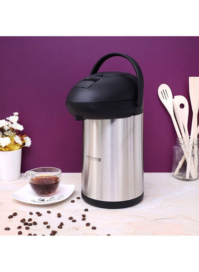 Royalford RF8336 3L Double wall Stainless Steel Vacuum Flask - Coffee Heat Insulated Thermos for Keeping Hot/Cold Retention, Double-Wall for Coffee, Hot Water, Tea, Beverage | Ideal for Commercial & Outings Silver/Black - v1615308946/N13337998A_7