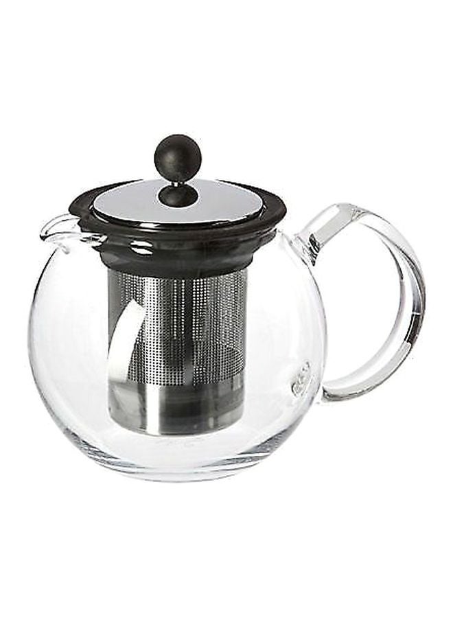 bodum Assam Tea Press With Stainless Steel Filter Silver/Clear 1Liters  - Image 1