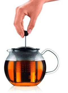bodum Assam Tea Press With Stainless Steel Filter Silver/Clear 1Liters  - Image 3
