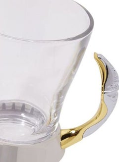 REGENT 6-Piece Malaika Gold Tea Mug Set Clear/Gold 10x11x8cm  - Image 3