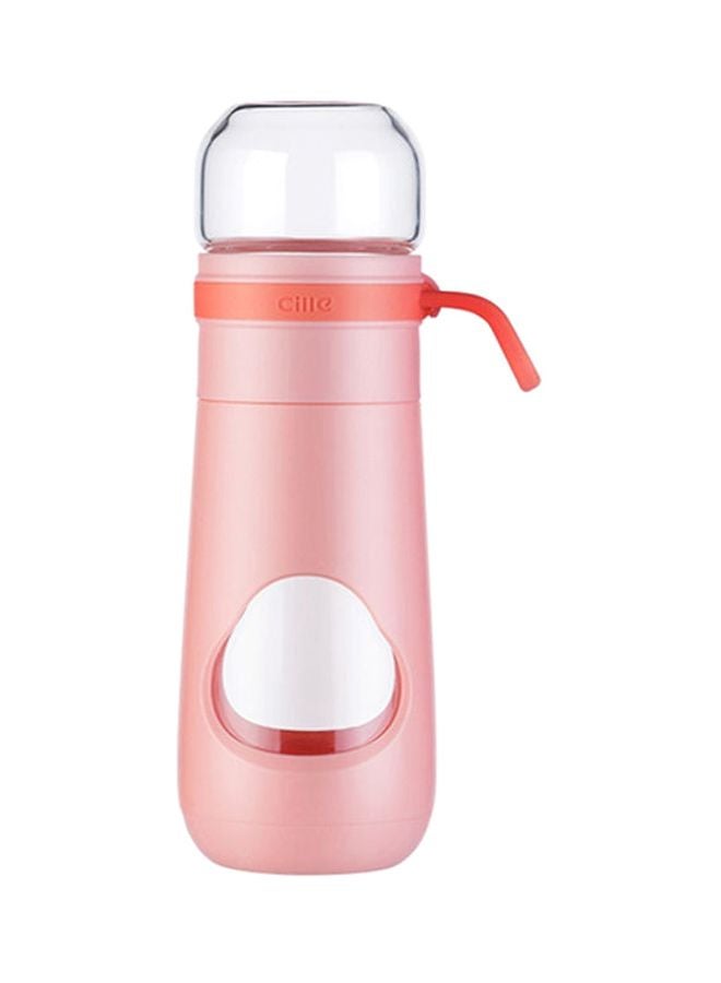 بيوينتي محضر شاي زجاجي وردي/أبيض 450ملليلتر - Image 1