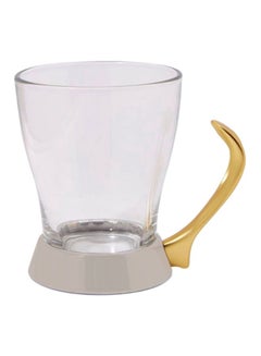 REGENT 6-Piece O2 Tea Mug Set Clear/Gold 11.2 x 29.8 x 21cm  - Image 2