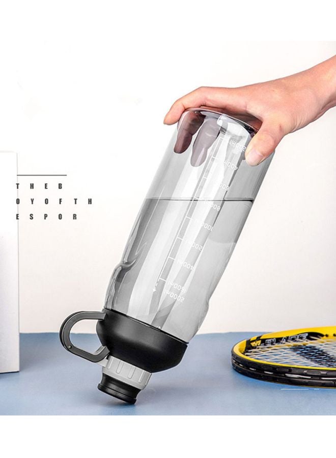 Beauenty Plastic Water Bottle Grey/Black/Clear 2000ml - Image 3