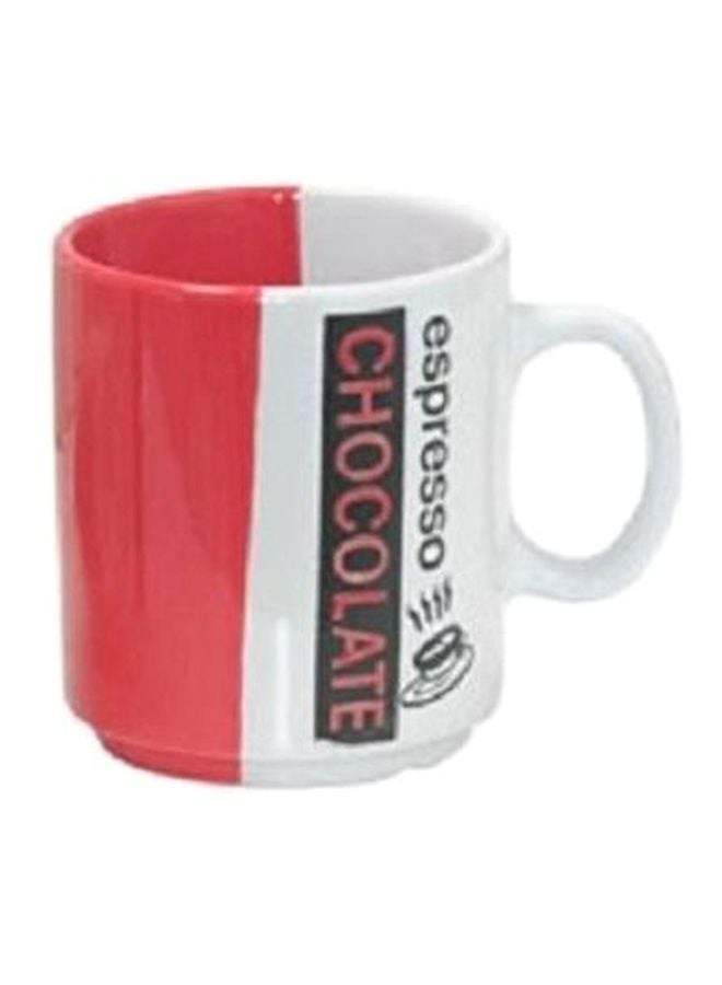 رويال فورد قدح قهوة مطبوع أبيض/أحمر/أسود - Image 1