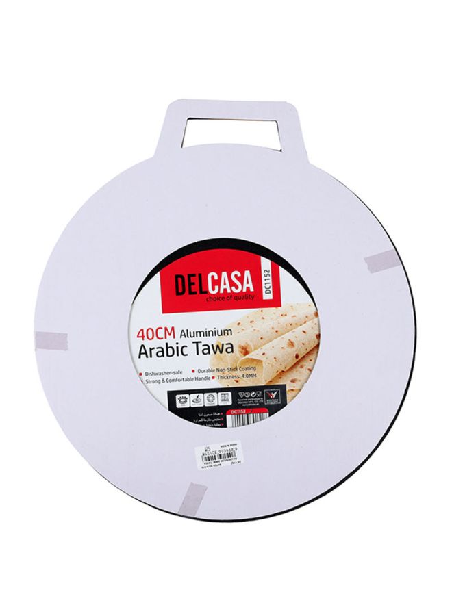 ديلكاسا مقلاة تاوا مصنوعة من الألومنيوم لتحضير الخبز العربي أسود 40سم  - Image 4