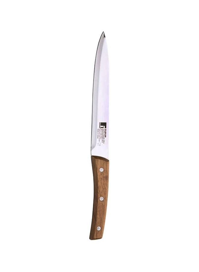 BERGNER Nature SS Slicer Knife Silver/Brown 20cm - Image 1
