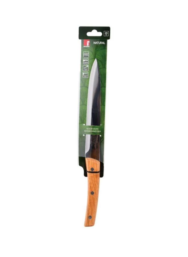 BERGNER Nature SS Slicer Knife Silver/Brown 20cm - Image 2