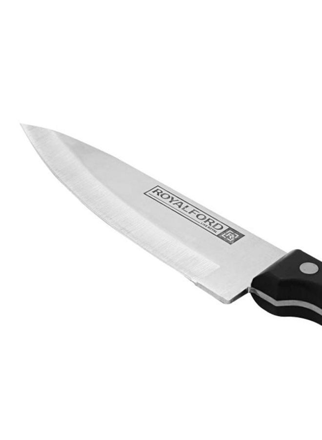 Royalford Chef Knife 7 Inch Premium Quality Kitchen Tools Extra Sharp 17Cm Blade Length Multicolor Black/Silver  - Image 4