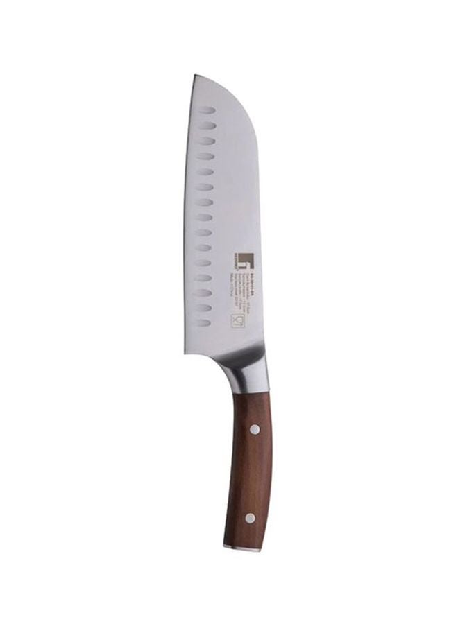 BERGNER - Wolfsburg SS Santoku Knife Silver/Brown 17.5cm - Image 1