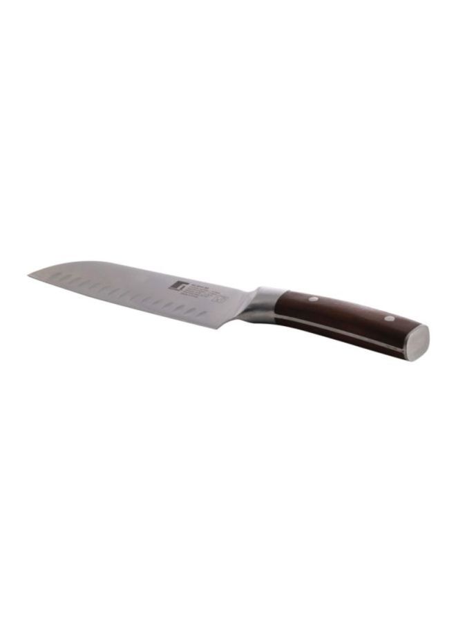 Wolfsburg SS Santoku Knife Silver/Brown 17.5cm 