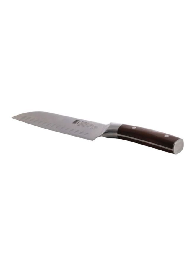 BERGNER - Wolfsburg SS Santoku Knife Silver/Brown 17.5cm - Image 1