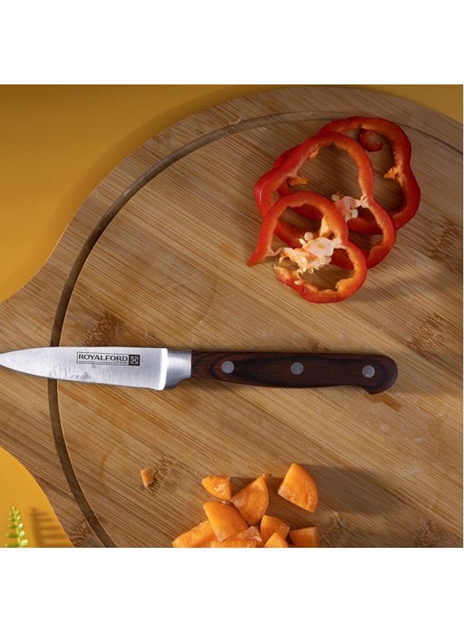 Royalford - Paring Knife Silver/Brown 3.5inch - Image 1