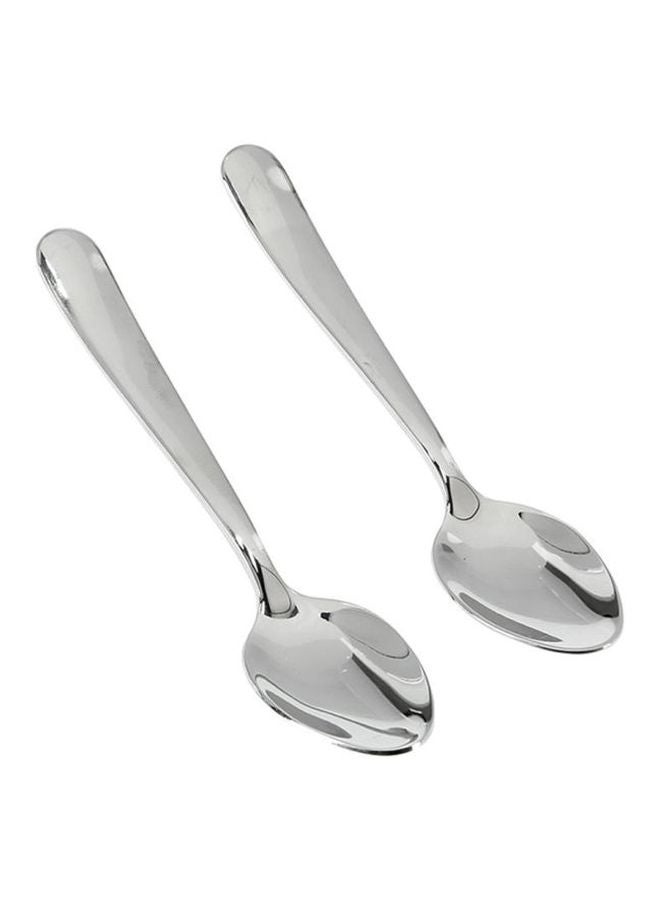 Royalford - 2Pieces Tea Spoon, High Grade Stainless Steel Table Ware, Marks And Resistant, Dishwasher Safe, Ergonomic Design, Mirror Finishing Silver 13.3 x 3.2 x 0.75cm - Image 1