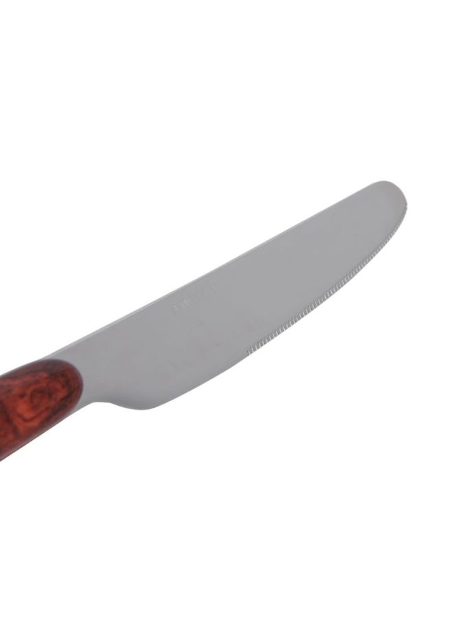 Winsor - Stainless Steel Dessert Knife Walnut Handle Brown/Silver - Image 1