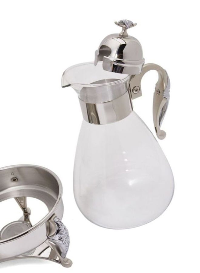 Malaika SS Coffee/Tea Warmer Silver/Clear 1.4Liters - v1615315104/N22234604A_3