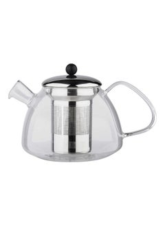 Marcel Tea Pot With Stainless Steel Filter Clear/Silver/Black 600ml