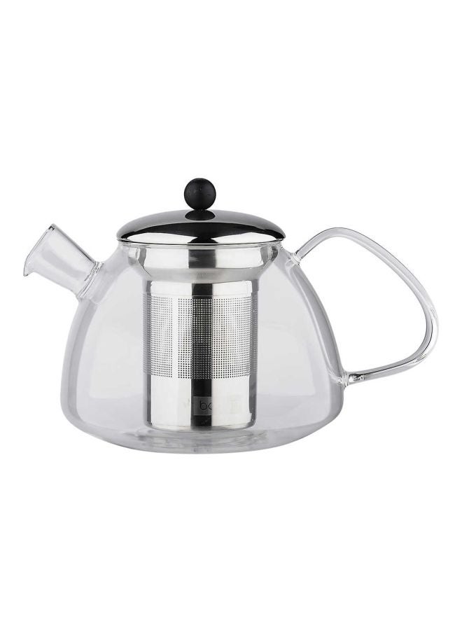 bodum - Marcel Tea Pot With Stainless Steel Filter Clear/Silver/Black 600ml - Image 1
