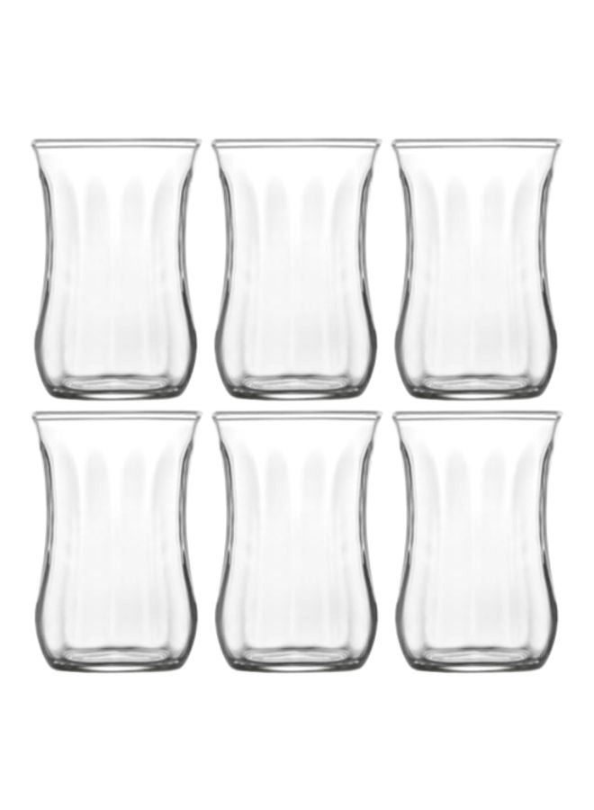 لاف طقم أكواب شاي ديم من 6 قطع شفاف 90ملليلتر - Image 1