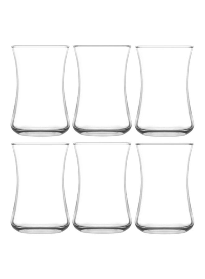 لاف طقم أكواب دورو للشاي، 6 قطع شفاف 90x59مم - Image 1