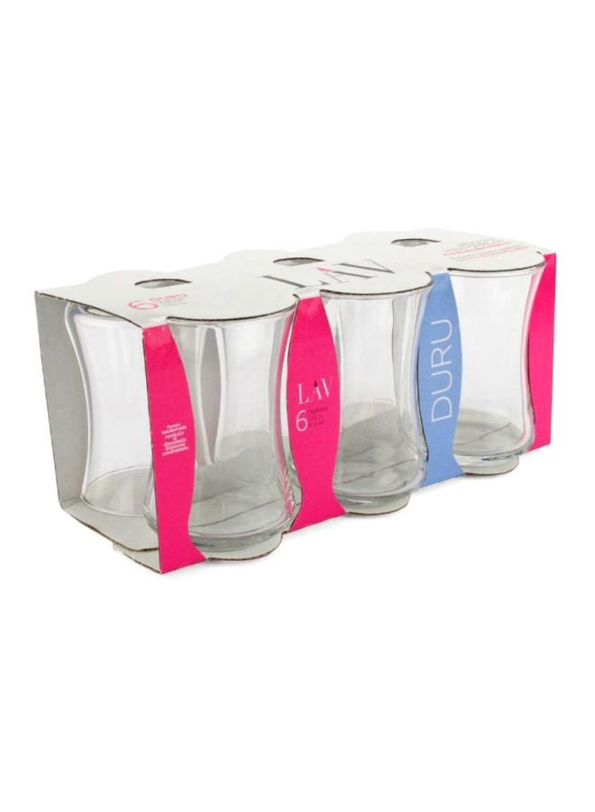 لاف طقم أكواب دورو للشاي، 6 قطع شفاف 90x59مم - Image 3