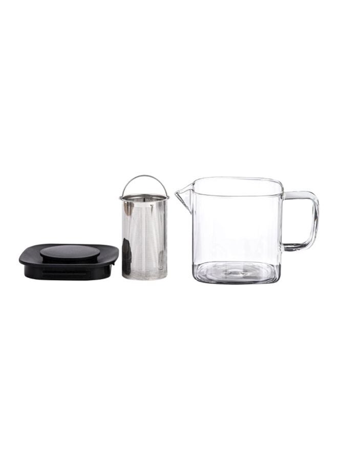 TALIONA Classic Tea Pot Clear/Silver/Black 12.5x14.5x12cm - Image 1
