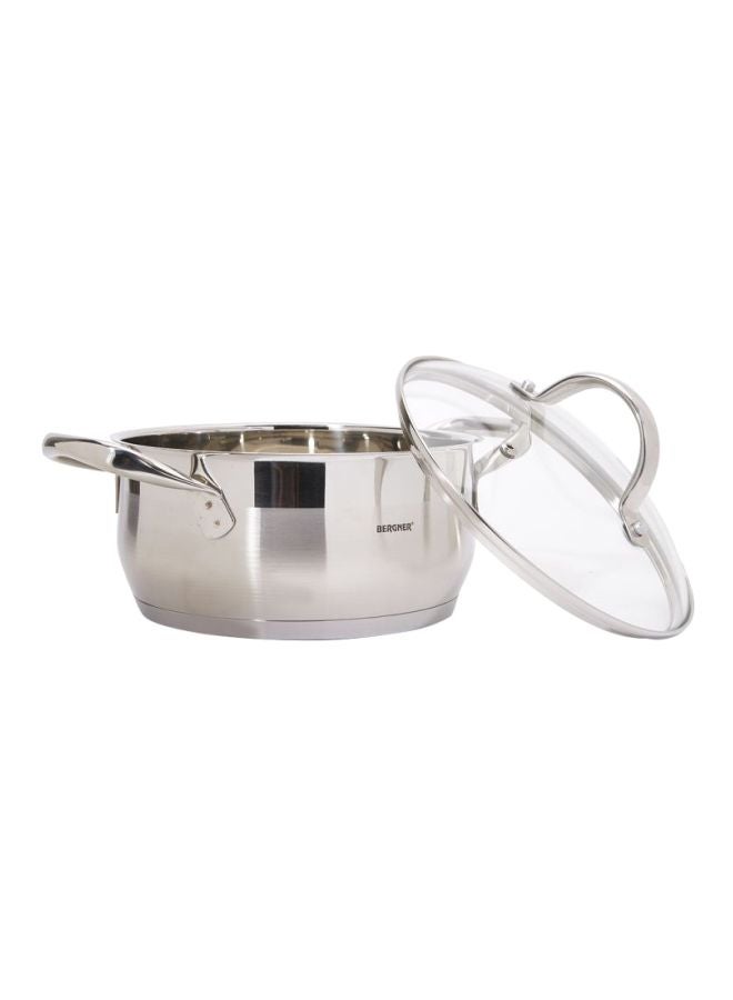 بيرجنر قدور طبخ مستديرة مع غطاء فضي / شفاف 20سم - Image 2