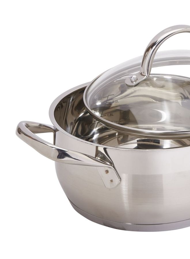 بيرجنر قدور طبخ مستديرة مع غطاء فضي / شفاف 20سم - Image 3