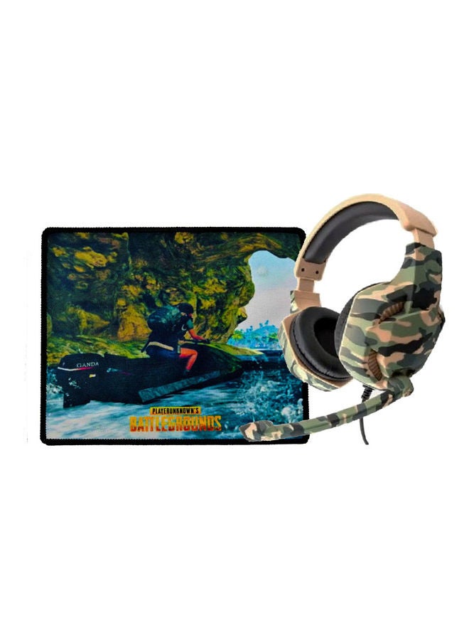Wired Gaming Headset With Mouse Pad