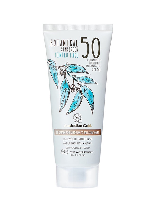 Australian Gold Botanical Tinted Face Sunscreen Lotion SPF 50 - Medium To Tan beige  - Image 1