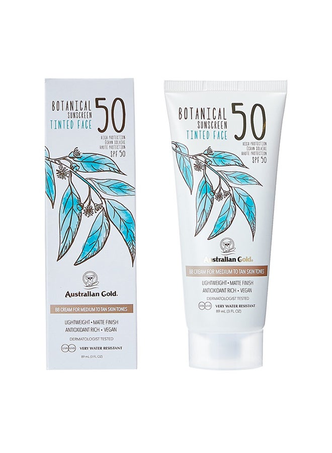 Australian Gold Botanical Tinted Face Sunscreen Lotion SPF 50 - Medium To Tan beige  - Image 2