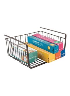 IDesign Metal Under Shelf Storage Basket Silver 12.5x6x10inch 