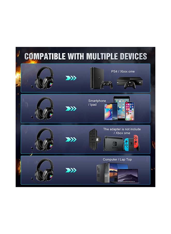 onikuma - Wired Stereo Headphone With Microphone RGB PC - Image 1
