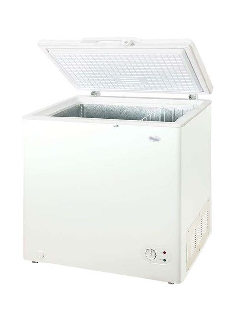 Chest-Freezer 200 Liter Gross Volume, Compact Deep-Freezer With Storage-Basket, Lock And Key, Quick Freeze, 82.2 X 56.5 X 83.5 Cm, 1 Year Warranty 200 L 850 W SGF222 White