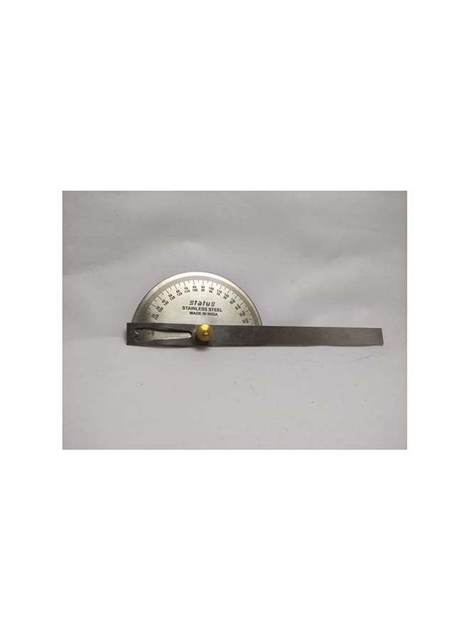 0-180 Degree Stainless Steel Protractor Angle Finder Silver 