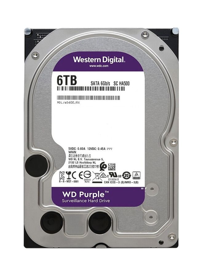 WD SATA Surveillance Hard Drive Silver/Purple  - Image 1