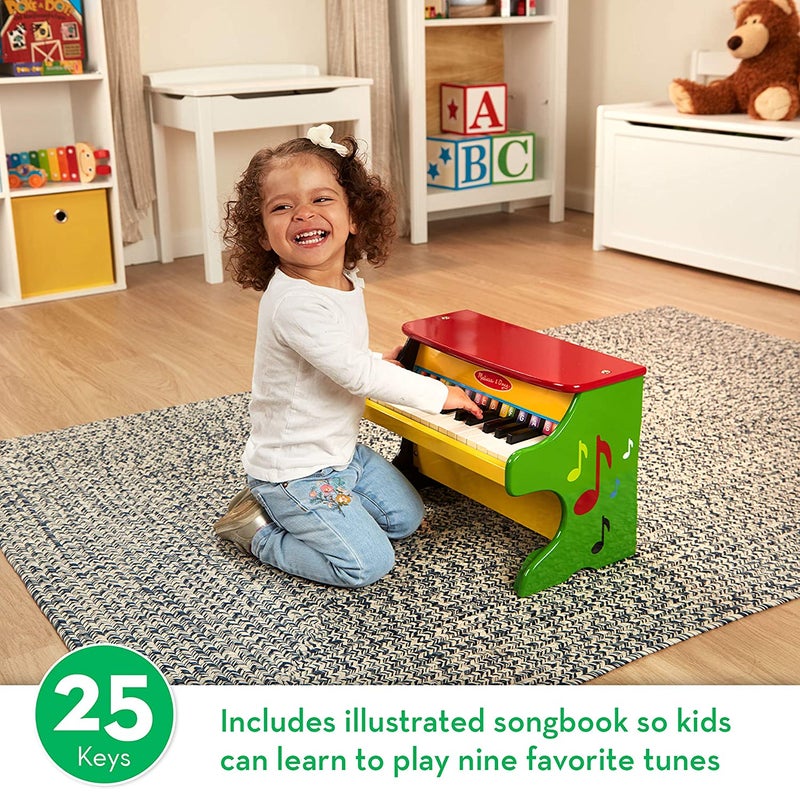 Melissa & Doug Melissa & Doug Learn-to-Play Piano – 25-Key Wooden Toy Piano with Color-Coded Keys & Illustrated Songbook – Musical Education, Fine Motor Skills & Creativity for Kids Ages 3+ | MD1314 - Image 4