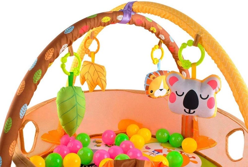 AGD - 3-In-1 Lion Pop-Up Sides Activity Gym And Ball Pit Game For Your Little One 70x52x10cm - Image 1