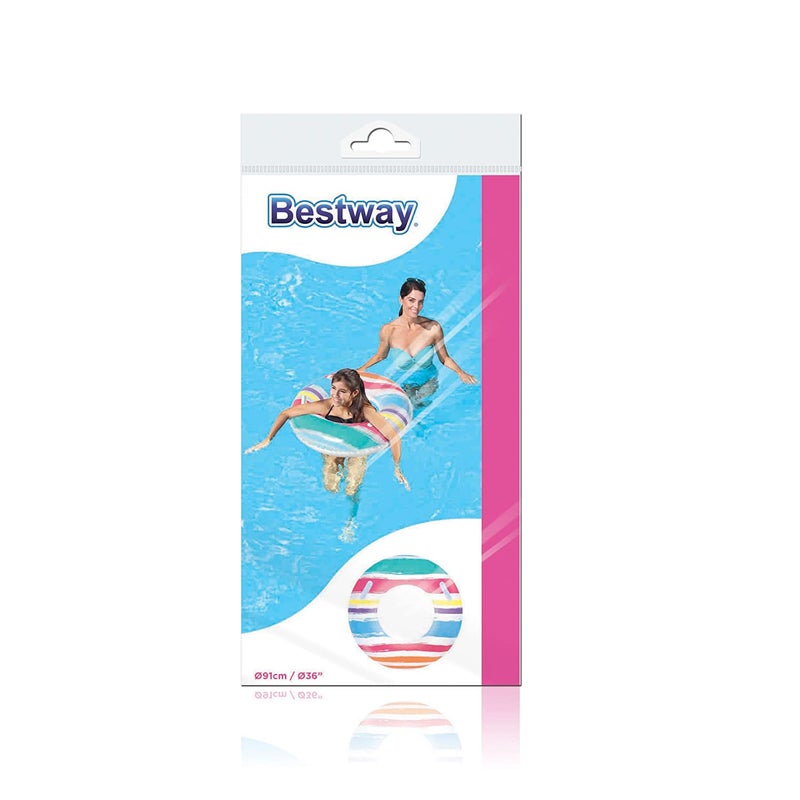 Bestway Striped Swim Tube Ring 36010-2 91cm - Image 2