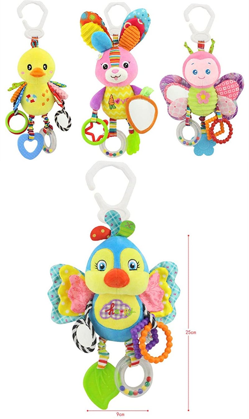 Beauenty Baby Infant Rattles Plush Animal Stroller Hanging Bell Play Toy - Image 4