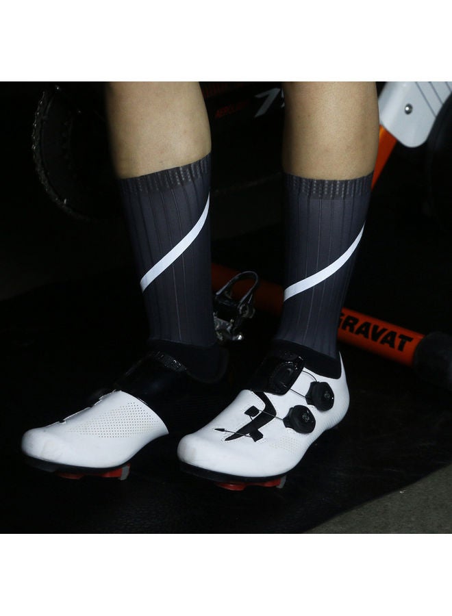 Generic Reflective Stripe Anti-skid Silicon Breathable Socks  - Image 1
