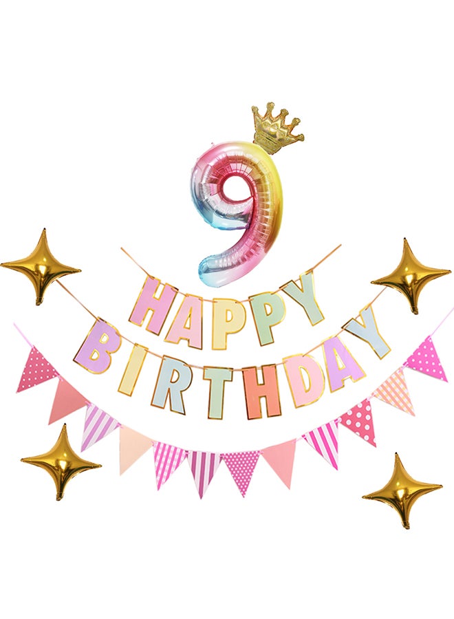 مس تيارا بالون زينة حفلة عيد الميلاد مع راية