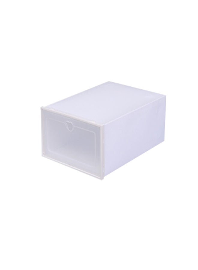 12-Piece Stackable Plastic Shoe Box White  - Image 1