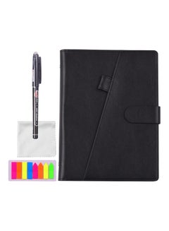 Erasable Notebook With Pen And Cloth Lebel Sticker Black